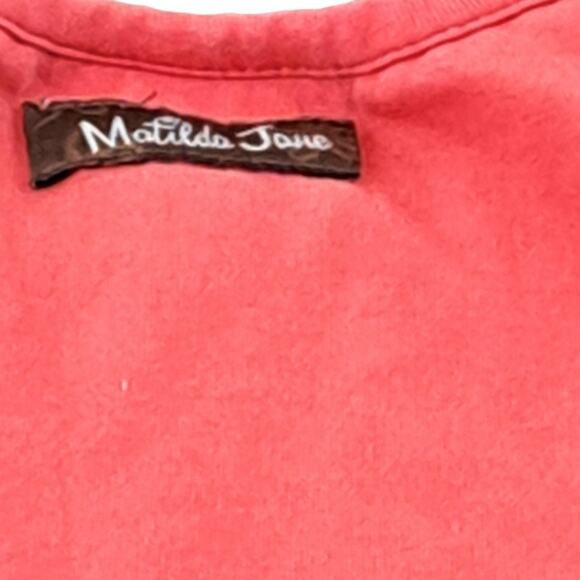 Matilda Jane Hide And Seek Coral And Purple Ruffle Top Size 4 - Picture 12 of 12